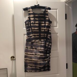 Nicole Miller leather cocktail dress